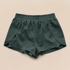 Girlfriend Collective Trail Shorts in Moss